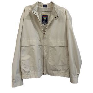 Mighty Mac 2XLT Tall Jacket Coat Tan Beige Canvas Collared Bar Zip Logo